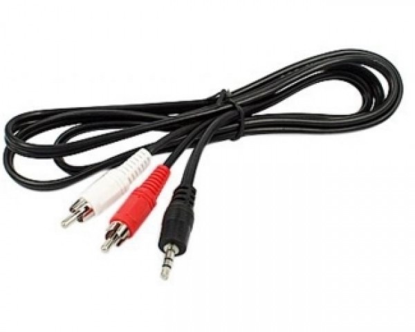 E-GREEN Kabl audio 3.5mm - 2xRCA 3m crni