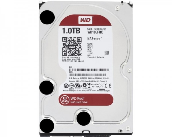WD 1TB 3.5'' SATA III 64MB IntelliPower WD10EFRX Red