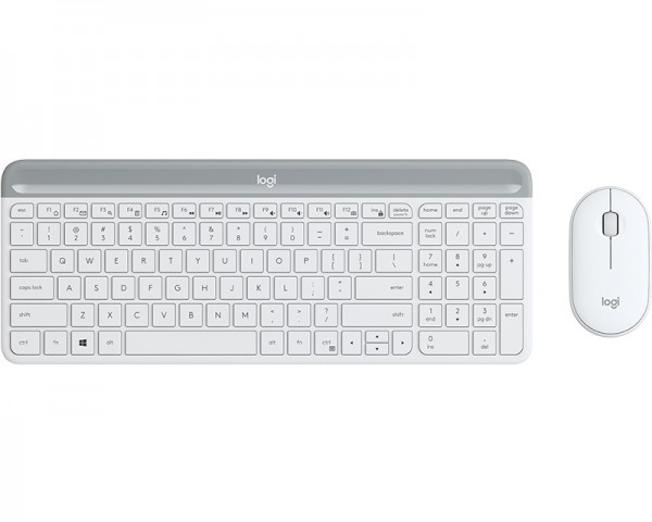 LOGITECH MK470 Wireless Desktop US bela tastatura + miš