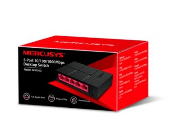 Switch Mercusys MS105G 5-port 101001000Mbps