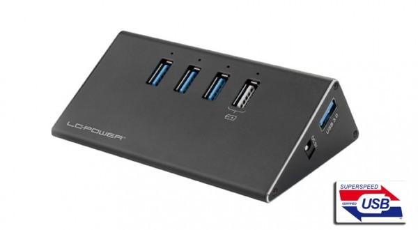 HUB LC Power LC-HUB-ALU-2B-4 USB3.0 Aluminium