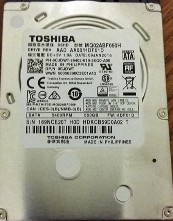 HDD 2.5'' TOSHIBA 500GB SSHD MQ02ABF050H SATA3 64MB bulk
