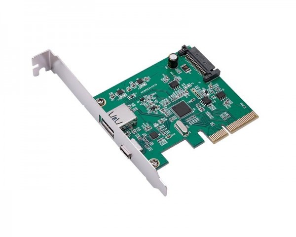 E-GREEN PCI-Express kontroler USB 3.1 Type-A+USB-C Host