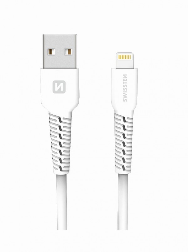 Swissten USB Data Cable 1m Lightning (Bela)