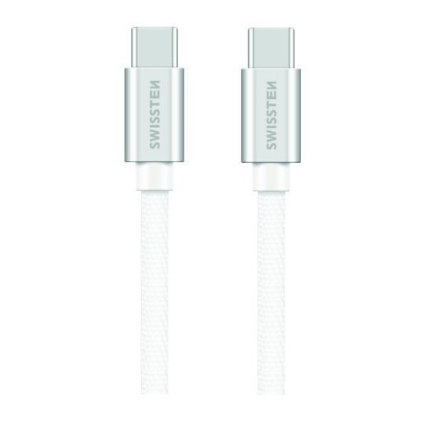 SWISSTEN USB Data Cable type C na type C Textile 1.2m (Siva)