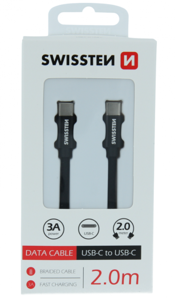 SWISSTEN USB cable Type C na Type C  2m  (Crna)