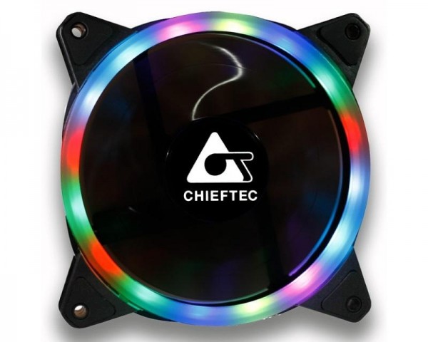 CHIEFTEC Ventilator 12025-SLC RGB 120mm x 120mm x 25mm bulk