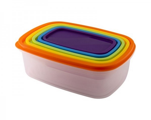 LAMART LT6030 Set plastičnih posuda 6 kom RAINBOW