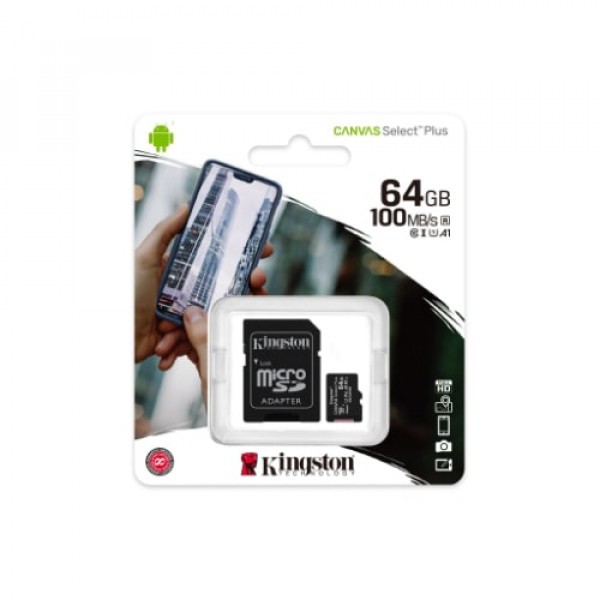 SD CARD 64GB Kingston Canvas Select Plus SDCS264GB Class10