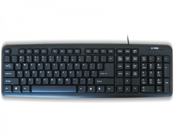 ETECH E-5050 USB US crna tastatura