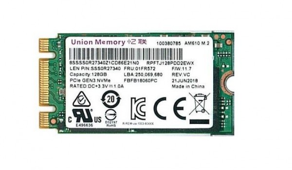SSD Union Memory M.2 256GB NVme 2242 RPJTJ256MEE1OWX Bulk