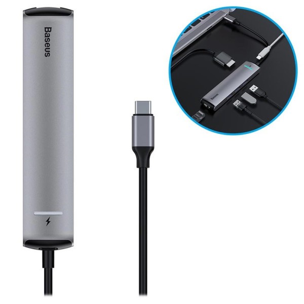 HUB BASEUS CAHUB-J0G Mechanical Eye 6 in 1 Type-C
