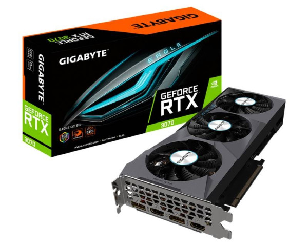 GIGABYTE nVidia GeForce RTX 3070 EAGLE 8GB 256bit GV-N3070EAGLE OC-8GD rev 2.0 LHR