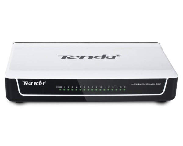 TENDA S16 16-Port 10100 Desktop Switch