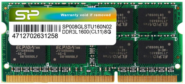 RAM SODIMM DDR3 8GB 1600MHz Silicon Power SP008GBSTU160N02