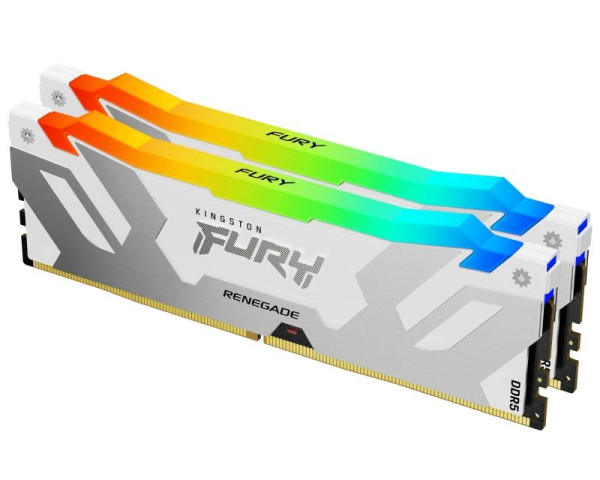 KINGSTON DIMM DDR5 32GB (2x16GB kit) 6800MTs KF568C36RWAK2-32 FURY Renegade RGB White
