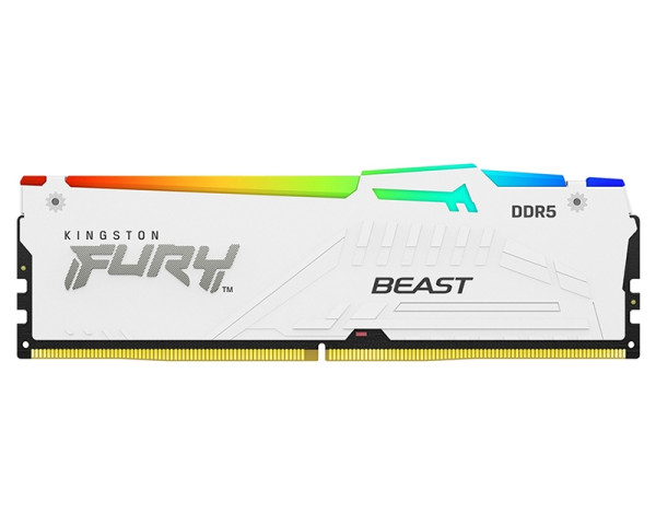 KINGSTON DIMM DDR5 16GB 6000MTs KF560C36BWEA-16 FURY Beast RGB White EXPO